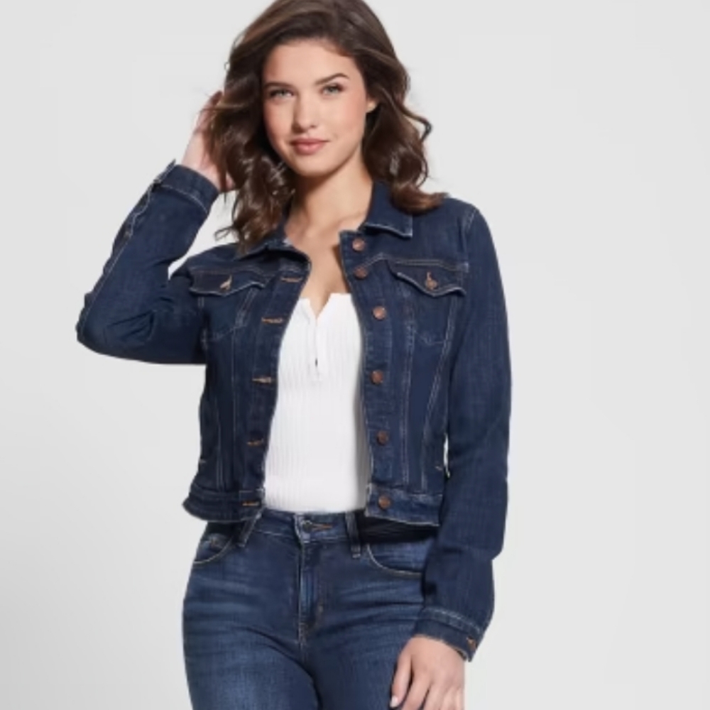 NWT Guess womans jean jacket. Size small. - Picture 2 of 9